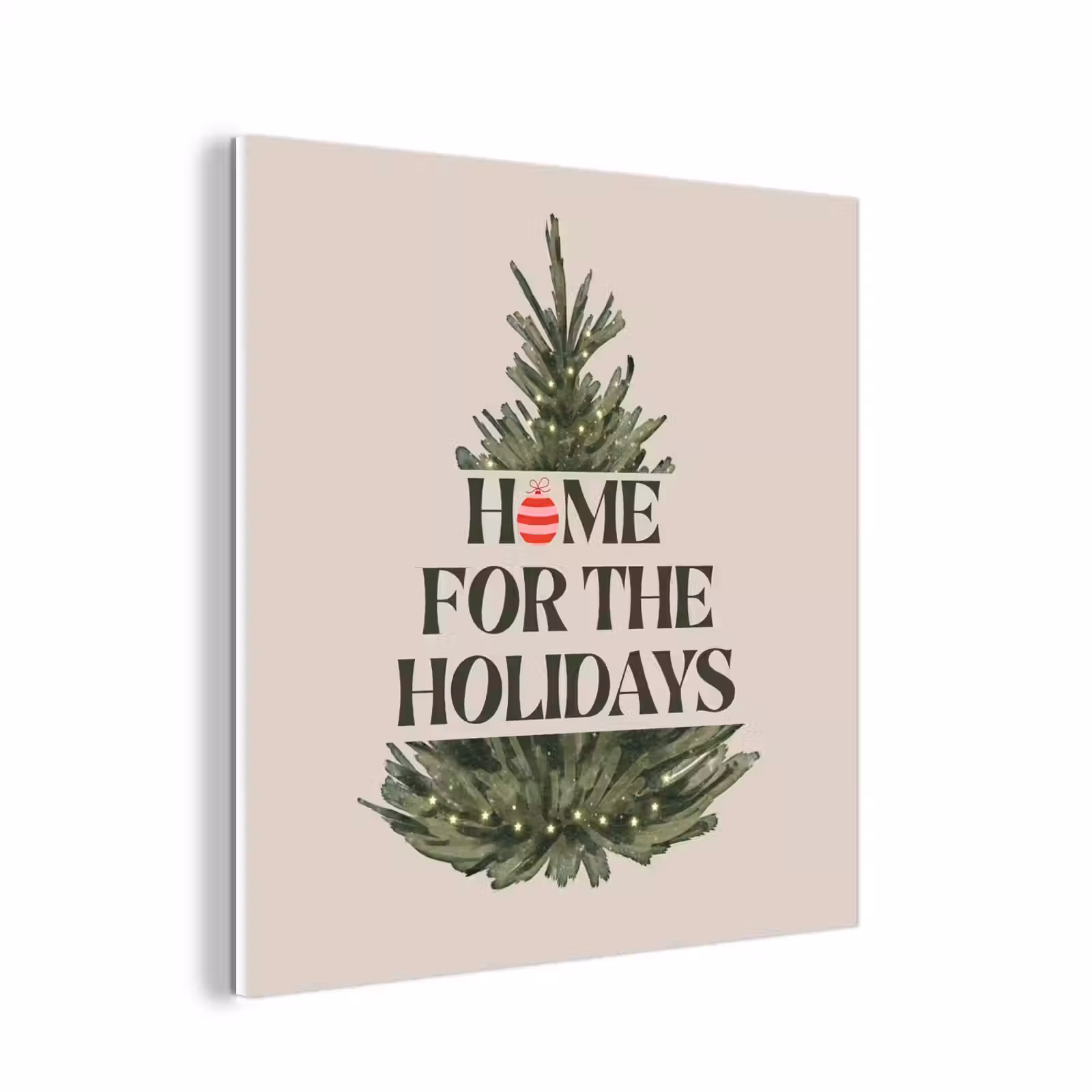 Forex - Kerst - Tekst - Kerstboom - Beige — 1