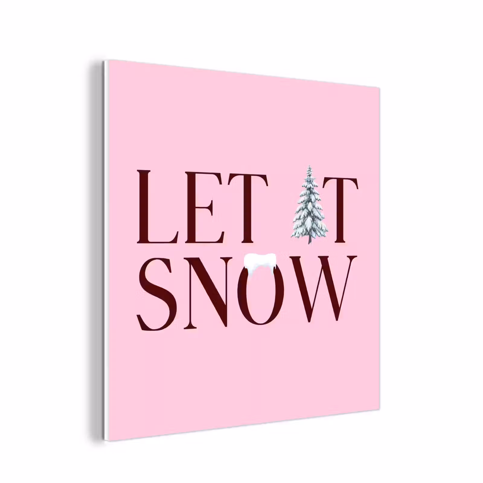 Forex - Kerst - Tekst - Sneeuw - Roze — 1