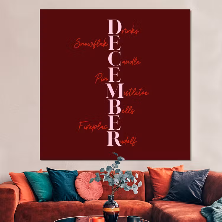 Forex - December - Tekst - Kerst - Burgundy — 3