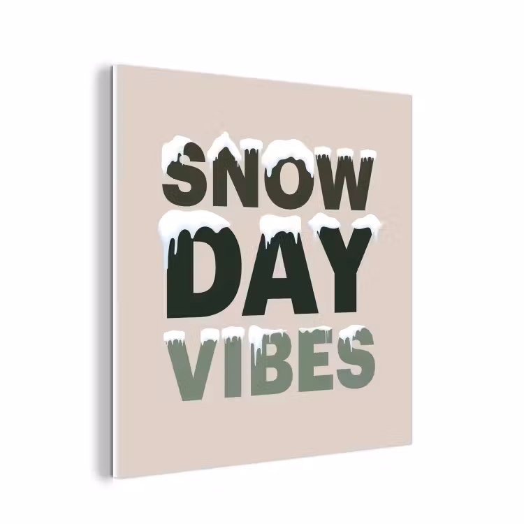 Forex - Sneeuw - Tekst - Kerst - Beige — 1