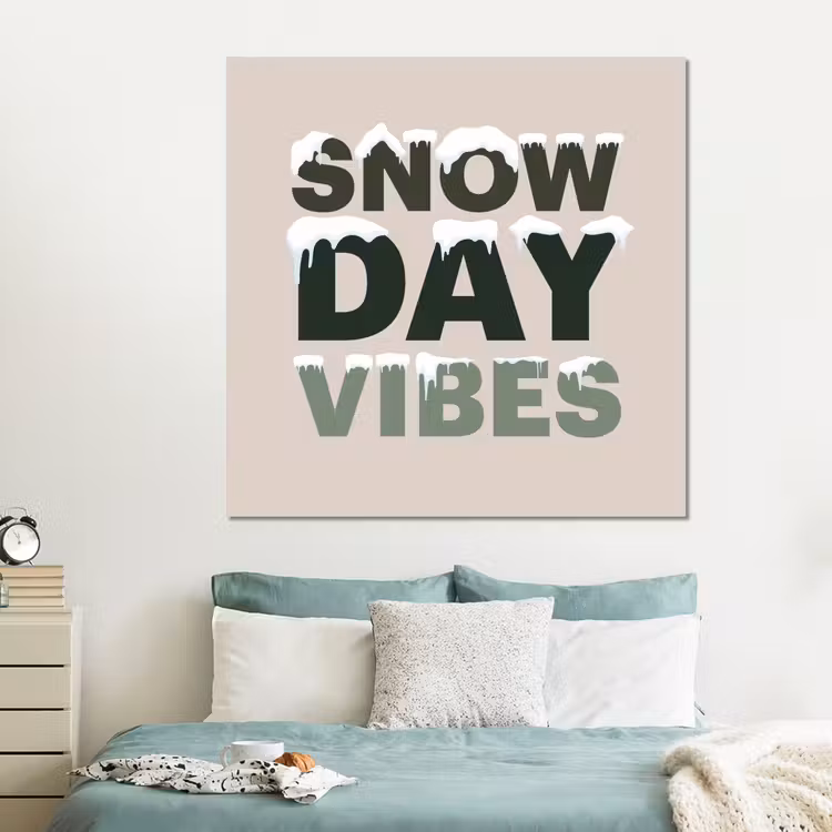 Forex - Sneeuw - Tekst - Kerst - Beige — 2