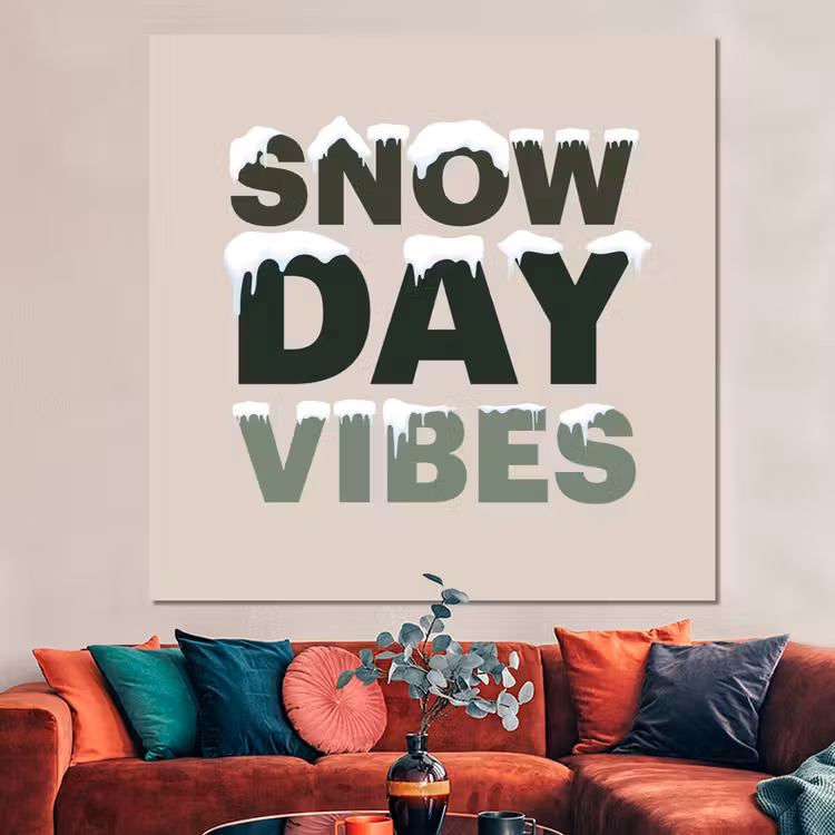 Forex - Sneeuw - Tekst - Kerst - Beige — 3