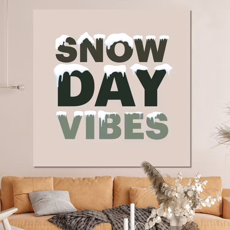 Forex - Sneeuw - Tekst - Kerst - Beige — 4