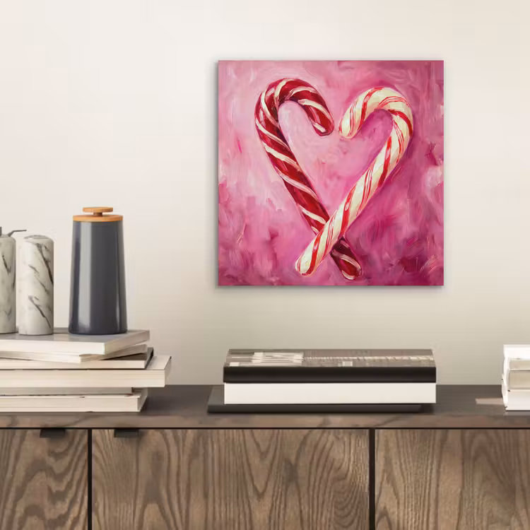 Aluminium schilderij - Snoep - Hart - Roze — 2