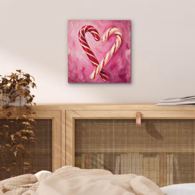 Aluminium schilderij - Snoep - Hart - Roze — 4