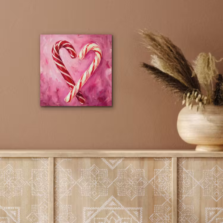 Aluminium schilderij - Snoep - Hart - Roze — 5