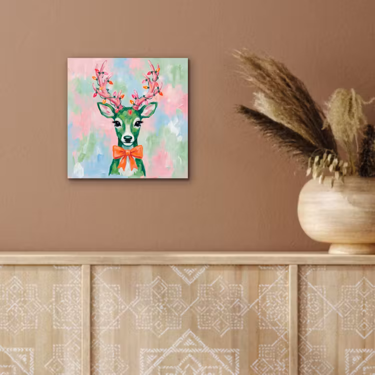 Aluminium schilderij - Hert - Kerst - Dieren — 5