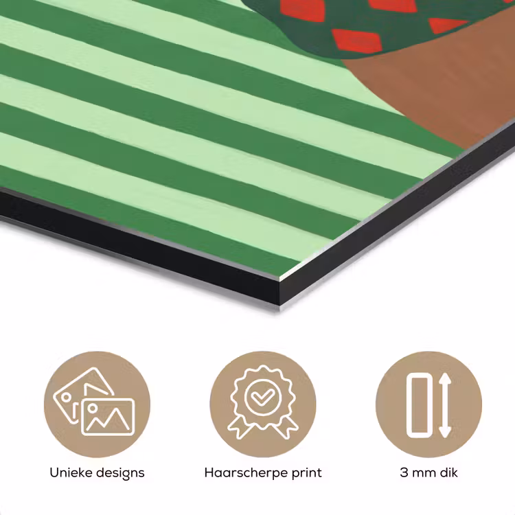 Aluminium schilderij - Rendier - Kerst - Illustratie — 7