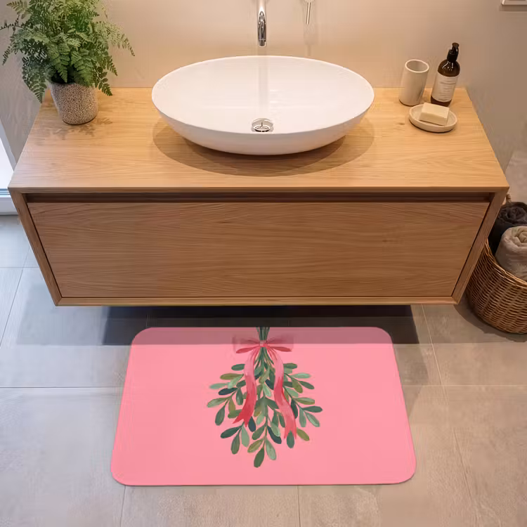 Badmat - Plant - Lint - Roze — 2