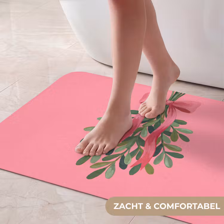 Badmat - Plant - Lint - Roze — 5