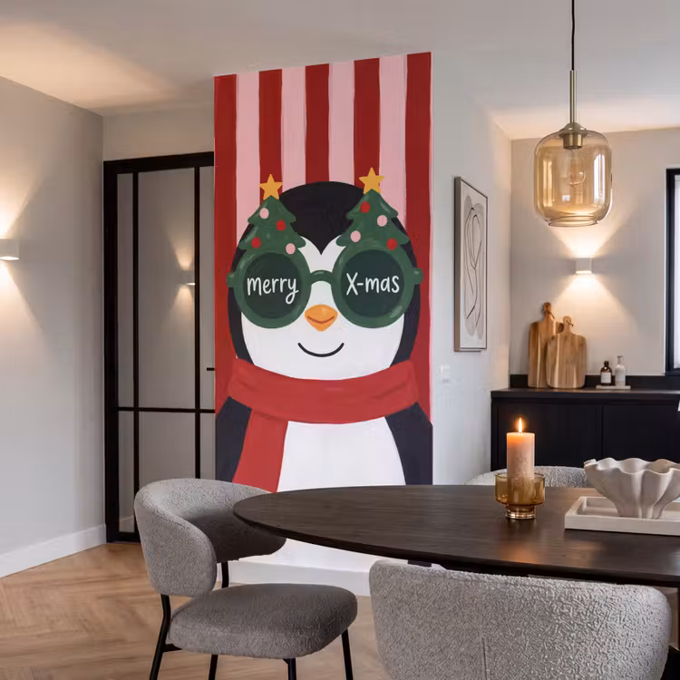 Behang - Pinguïn - Kerst - Illustratie — 5