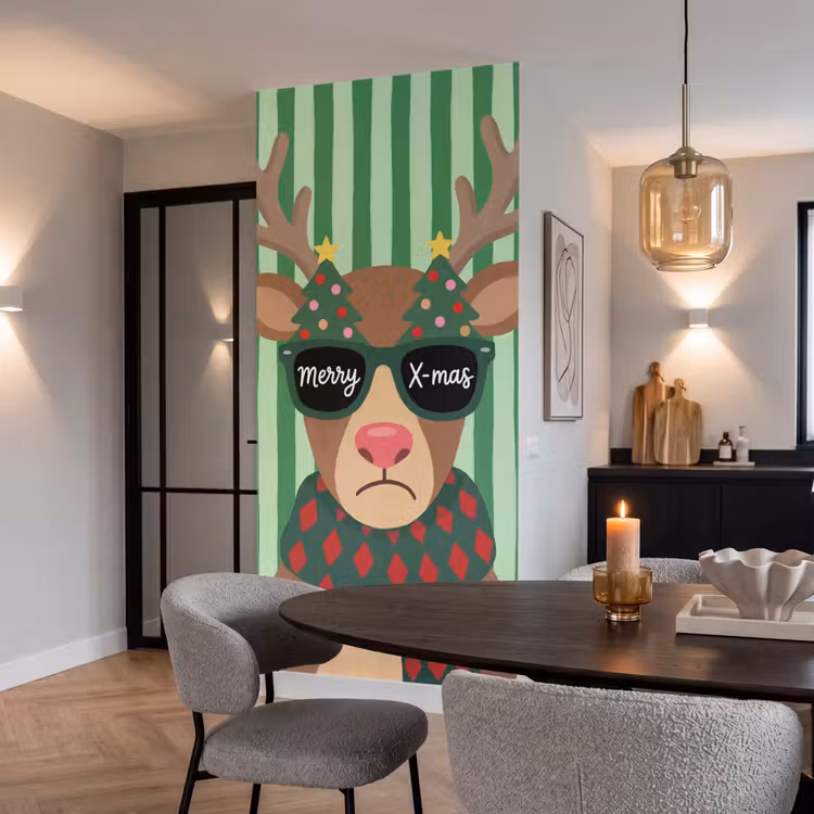 Behang - Rendier - Kerst - Illustratie β 5