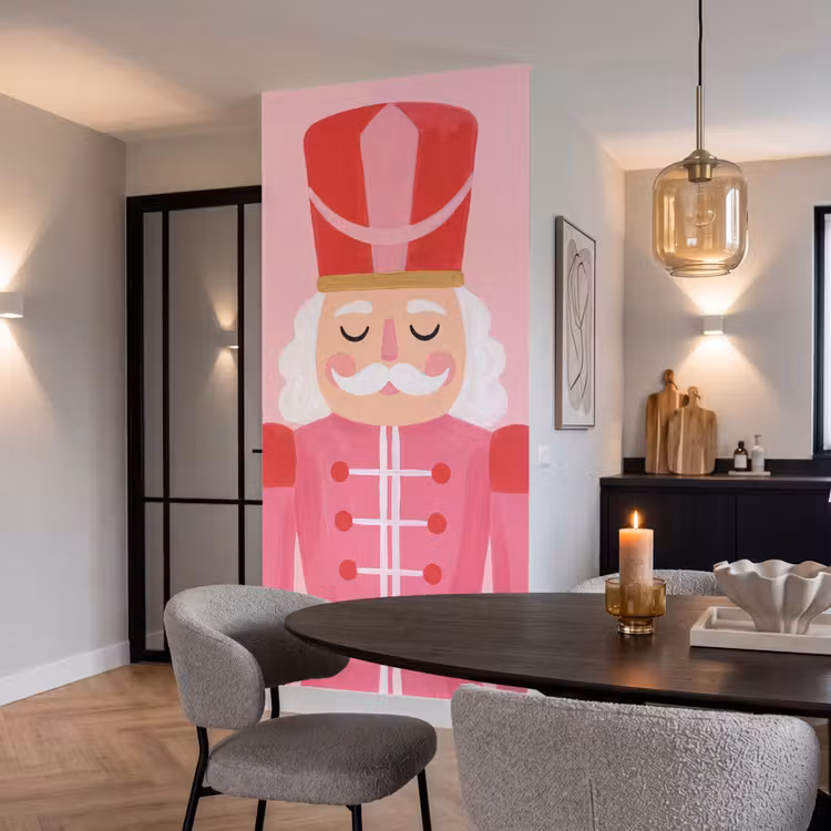 Behang - Notenkraker roze illustratie — 5