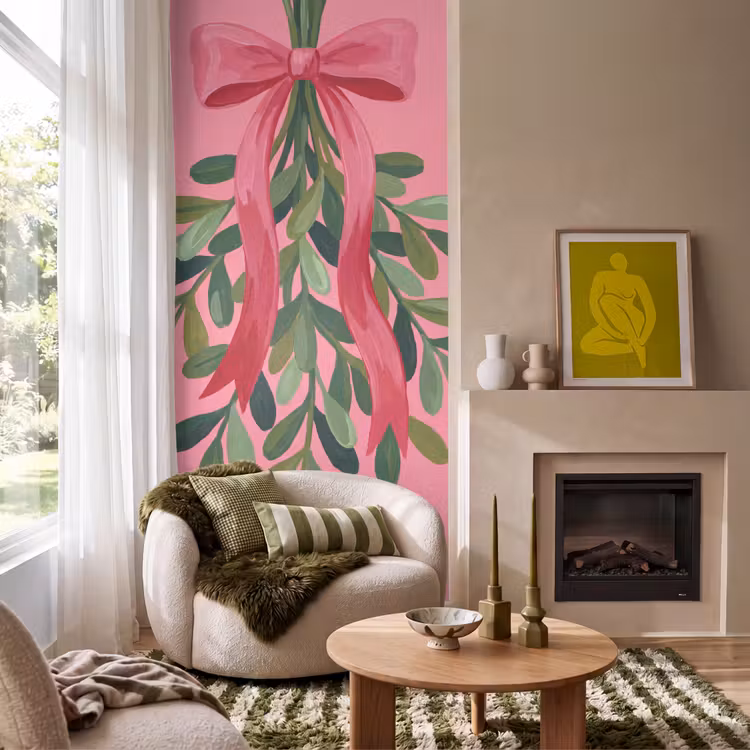 Behang - Plant - Lint - Roze — 1
