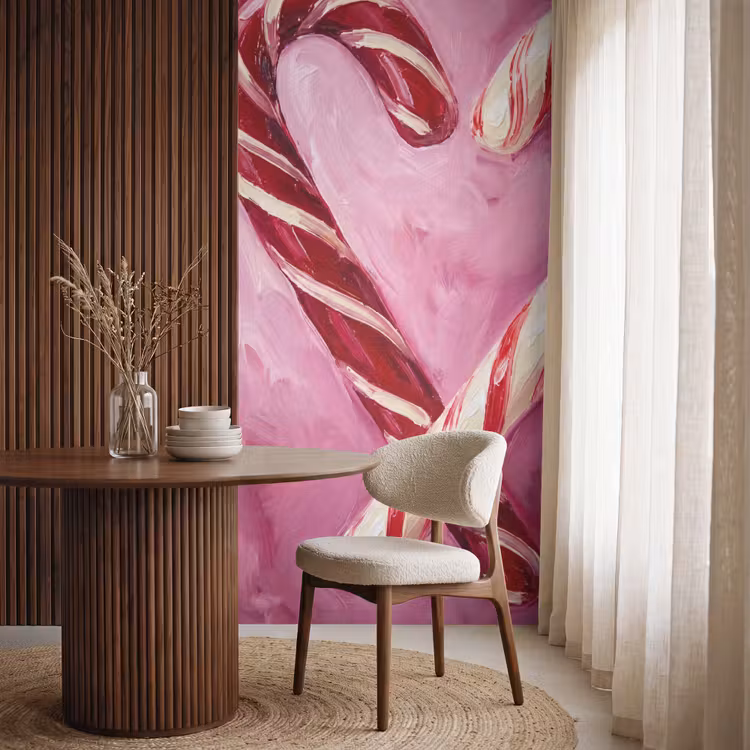 Behang - Snoep - Hart - Roze β 4