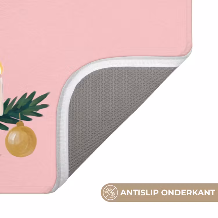 Badmat - Kerstboom - Kerst - Roze — 3
