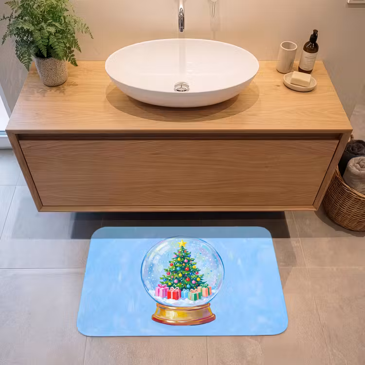Badmat - Sneeuwbol - Kerst - Cadeaus — 2