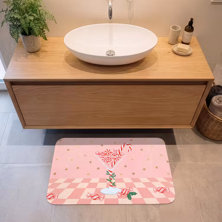 Badmat - Snoep - Glas - Roze — 2