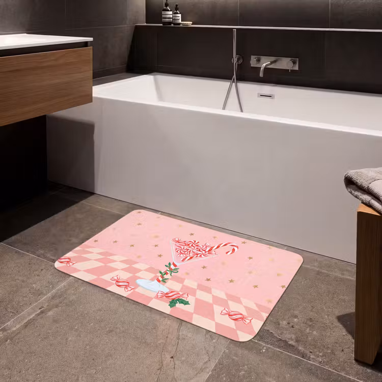 Badmat - Snoep - Glas - Roze — 4