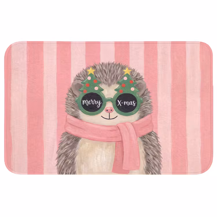 Badmat - Egel - Kerst - Illustratie — 1