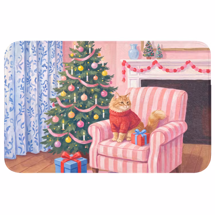 Badmat - Kat - Kerst - Interieur — 1