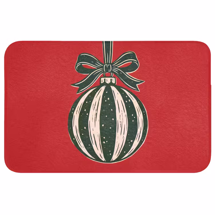 Badmat - Kerstbal - Kerst - Rood — 1