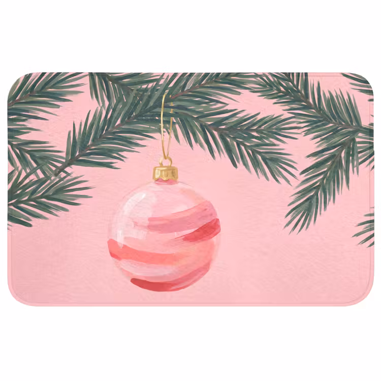 Badmat - Kerstbal - Roze - Kerst — 1