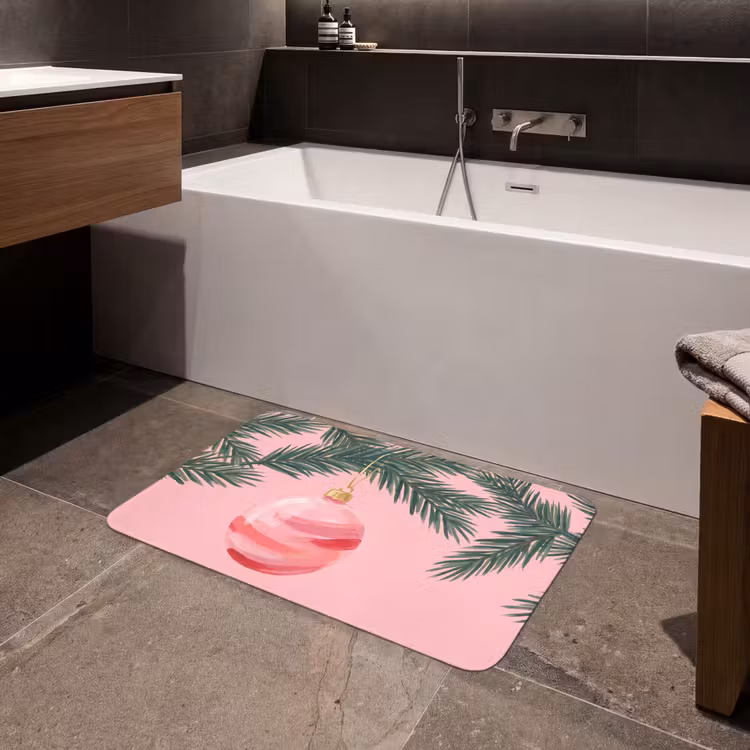 Badmat - Kerstbal - Roze - Kerst — 4