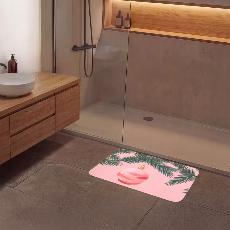 Badmat - Kerstbal - Roze - Kerst — 6
