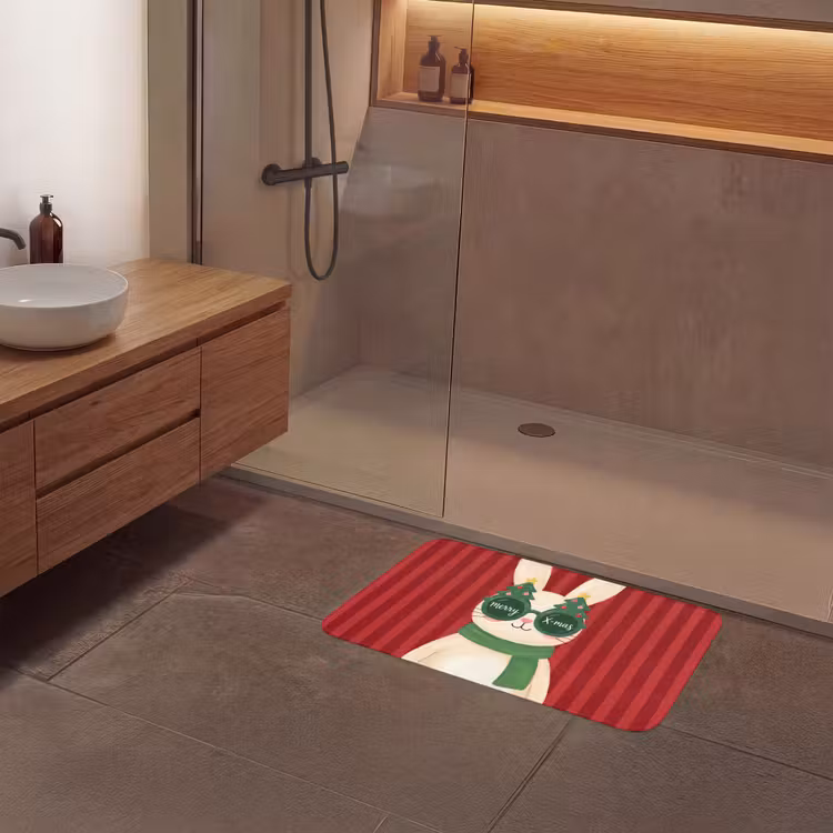 Badmat - Konijn - Kerst - Dieren — 6