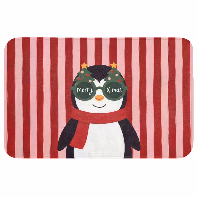 Badmat - Pinguïn - Kerst - Illustratie — 1