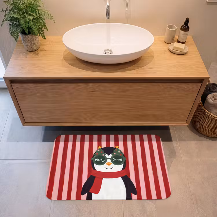 Badmat - Pinguïn - Kerst - Illustratie — 2