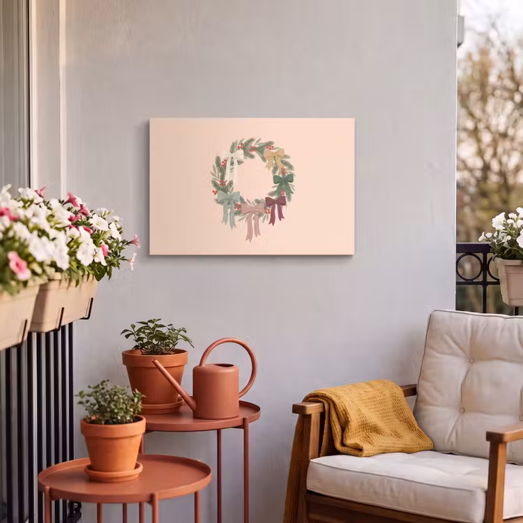 Buiten canvas - Kerstkrans - Strikken - Kerst — 3