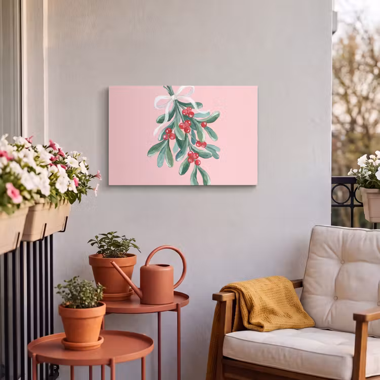Buiten canvas - Plant - Kerst - Roze — 3