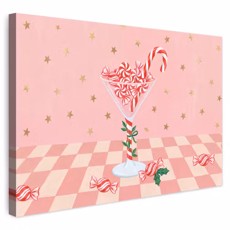 Buiten canvas - Snoep - Glas - Roze — 1