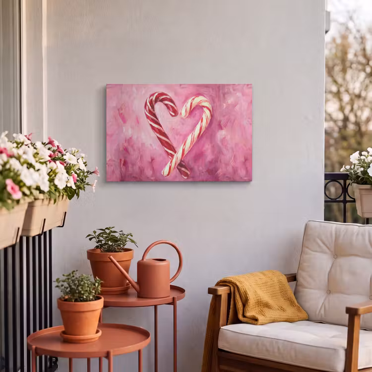 Buiten canvas - Snoep - Hart - Roze — 3