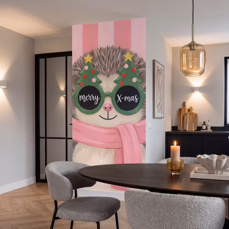 Behang - Egel - Kerst - Illustratie β 5