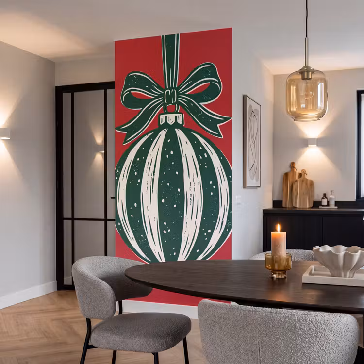 Behang - Kerstbal - Kerst - Rood — 5