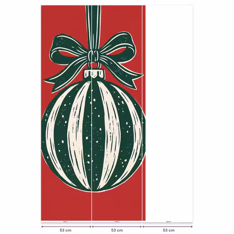 Behang - Kerstbal - Kerst - Rood — 6