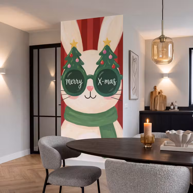Behang - Konijn - Kerst - Dieren — 5