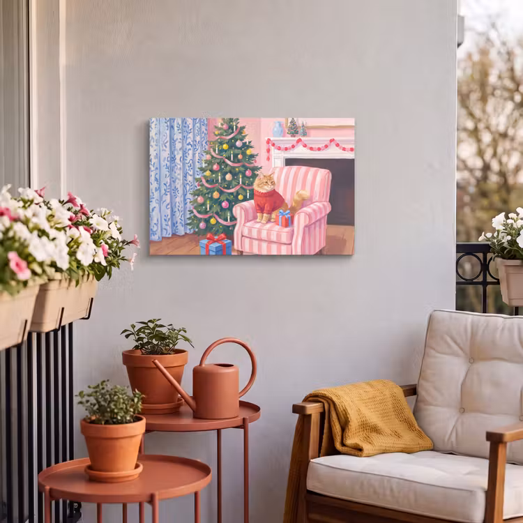 Buiten canvas - Kat - Kerst - Interieur — 3