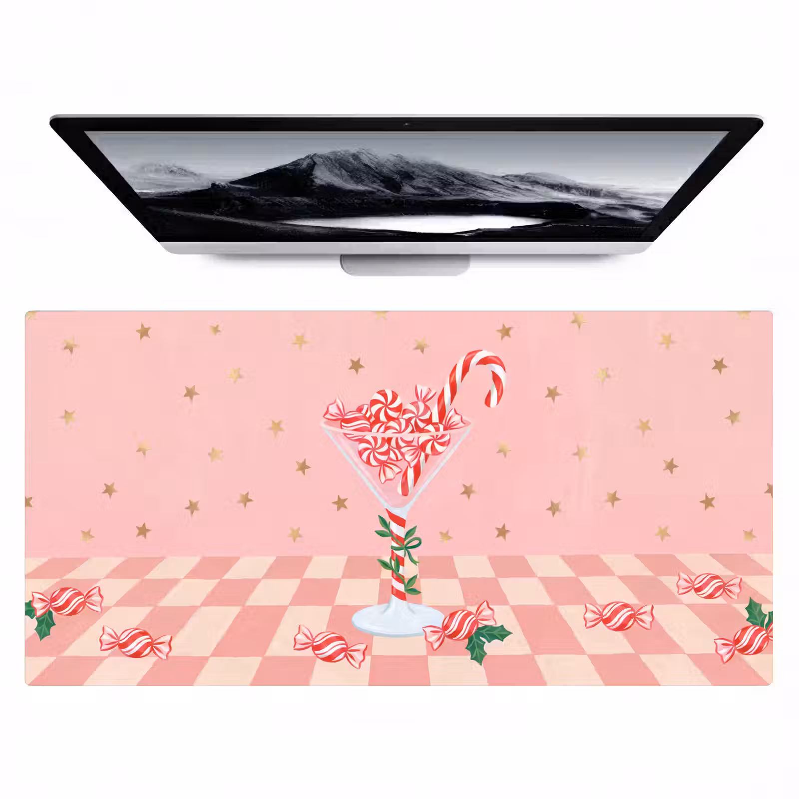 Bureau onderlegger - Snoep - Glas - Roze — 1
