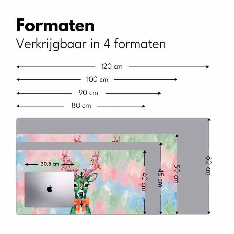 Bureau onderlegger - Hert - Kerst - Dieren — 8