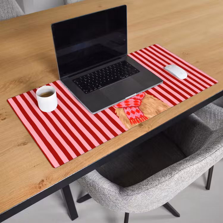 Bureau onderlegger - Hond - Kerst - Rood — 3