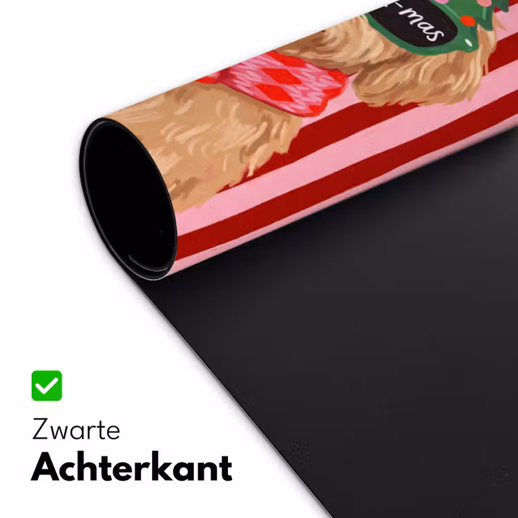 Bureau onderlegger - Hond - Kerst - Rood — 5