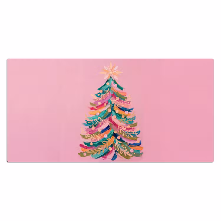 Bureau onderlegger - Kerstboom - Abstract - Kleurrijk — 2