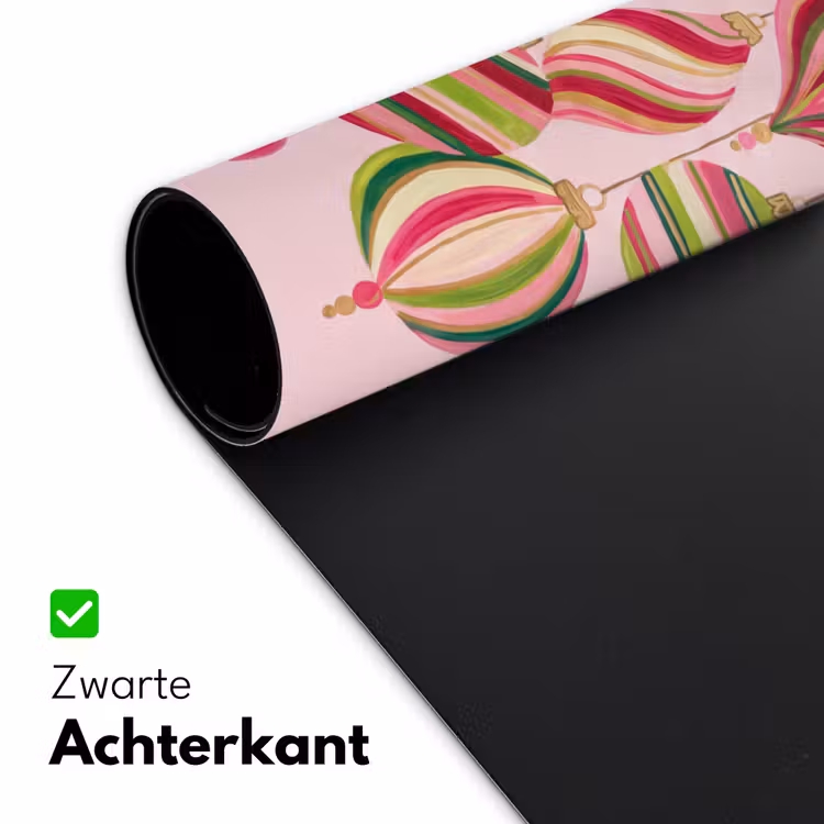 Bureau onderlegger - Kerstversiering - Gestreept - Roze — 5