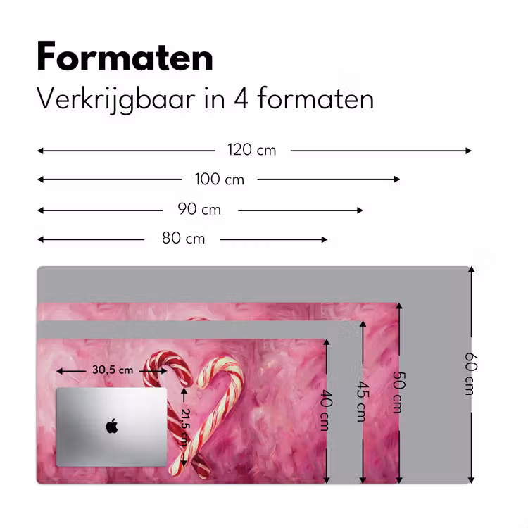 Bureau onderlegger - Snoep - Hart - Roze — 8