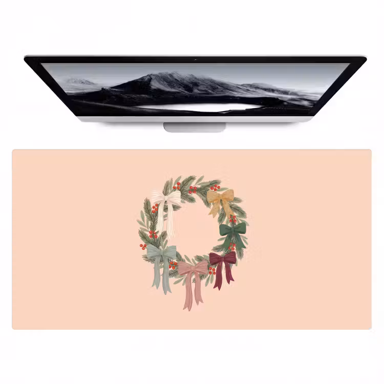 Bureau onderlegger - Kerstkrans - Strikken - Kerst — 1