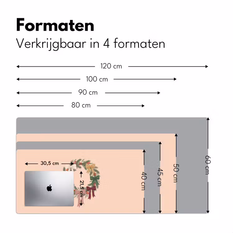 Bureau onderlegger - Kerstkrans - Strikken - Kerst — 8